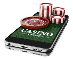 casino online mobil med marker och roulettebord på skärmen